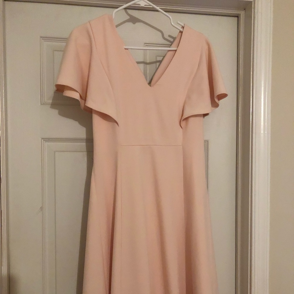 Calvin Klein Pink Cape Sleeve Sheath Dress Size 8